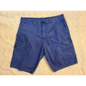 Men's Toscano Aqua Casual Shorts Blue Flat Front 9" inseam size 34